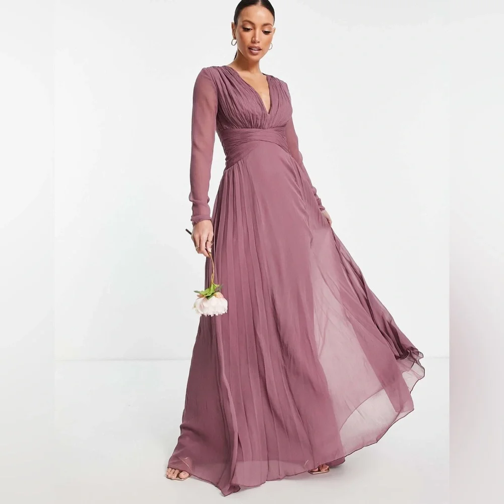 ASOS Design bridesmaid ruched waist maxi dress - Picture 2 of 11